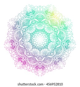 Vector Beautiful Mandala. Vintage decorative element. Ethnic round ornament