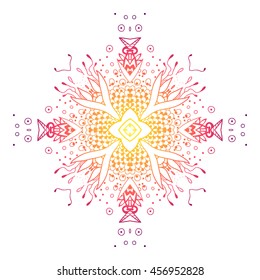 Vector Beautiful Mandala. Vintage decorative element. Ethnic round ornament