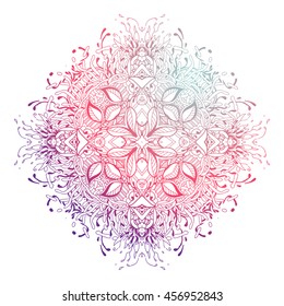 Vector Beautiful Mandala. Vintage decorative element. Ethnic round ornament