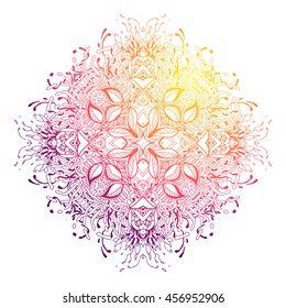 Vector Beautiful Mandala. Vintage decorative element. Ethnic round ornament