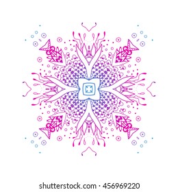 Vector Beautiful Mandala. Vintage decorative element. Ethnic round ornament