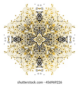 Vector Beautiful Mandala. Vintage decorative element. Ethnic round ornament