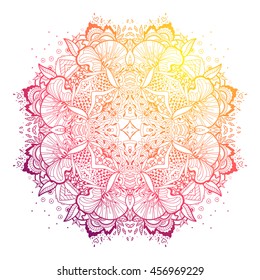Vector Beautiful Mandala. Vintage decorative element. Ethnic round ornament