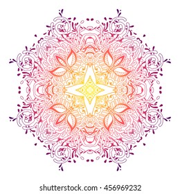Vector Beautiful Mandala. Vintage decorative element. Ethnic round ornament