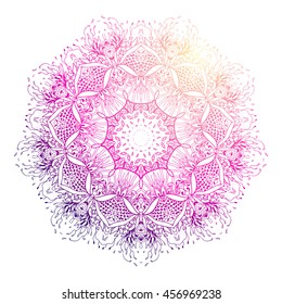 Vector Beautiful Mandala. Vintage decorative element. Ethnic round ornament