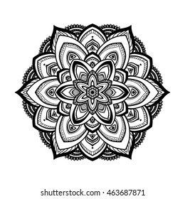 Vector Beautiful Mandala. Vintage decorative element. Ethnic round ornament