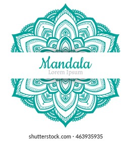 Vector Beautiful Mandala. Vintage decorative element. Ethnic round ornament