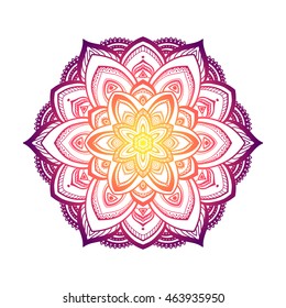 Vector Beautiful Mandala. Vintage decorative element. Ethnic round ornament