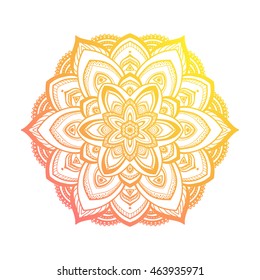 Vector Beautiful Mandala. Vintage decorative element. Ethnic round ornament