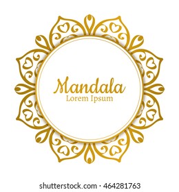 Vector Beautiful Mandala. Vintage decorative element. Ethnic round ornament