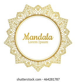 Vector Beautiful Mandala. Vintage decorative element. Ethnic round ornament