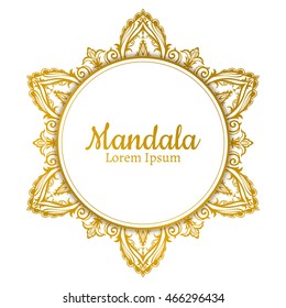 Vector Beautiful Mandala. Vintage decorative element. Ethnic round ornament
