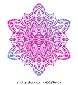 Vector Beautiful Mandala. Vintage decorative element. Ethnic round ornament