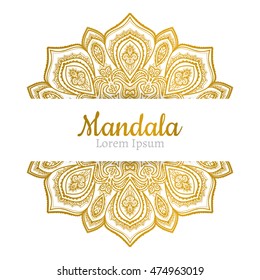 Vector Beautiful Mandala. Vintage decorative element. Ethnic round ornament