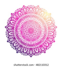 Vector Beautiful Mandala. Vintage decorative element. Ethnic round ornament