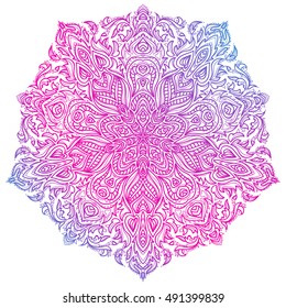 Vector Beautiful Mandala. Vintage decorative element. Ethnic round ornament