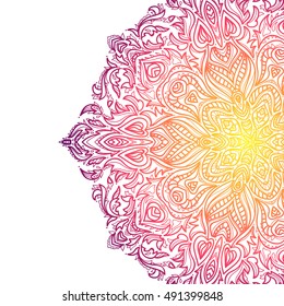 Vector Beautiful Mandala. Vintage decorative element. Ethnic round ornament