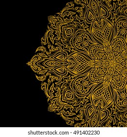 Vector Beautiful Mandala. Vintage decorative element. Ethnic round ornament
