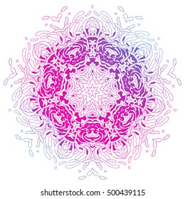 Vector Beautiful Mandala. Vintage decorative element. Ethnic round ornament