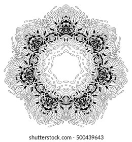 Vector Beautiful Mandala. Vintage decorative element. Ethnic round ornament