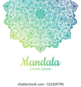 Vector Beautiful Mandala. Vintage decorative element. Ethnic round ornament