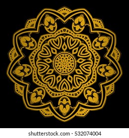 Vector Beautiful Mandala. Vintage decorative element. Ethnic round ornament