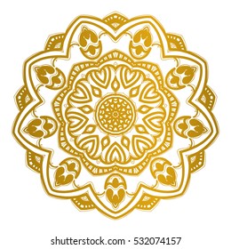 Vector Beautiful Mandala. Vintage decorative element. Ethnic round ornament
