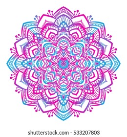 Vector Beautiful Mandala. Vintage decorative element. Ethnic round ornament