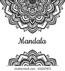 Vector Beautiful Mandala. Vintage decorative element. Ethnic round ornament