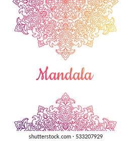 Vector Beautiful Mandala. Vintage decorative element. Ethnic round ornament