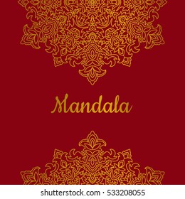 Vector Beautiful Mandala. Vintage decorative element. Ethnic round ornament