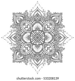 Vector Beautiful Mandala. Vintage decorative element. Ethnic round ornament
