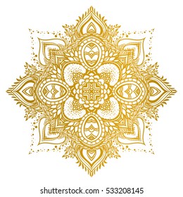 Vector Beautiful Mandala. Vintage decorative element. Ethnic round ornament