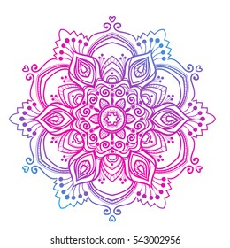 Vector Beautiful Mandala. Vintage decorative element. Ethnic round ornament