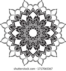 Vector hermoso Mandala.Flor Mandalas.ilustración vectorial