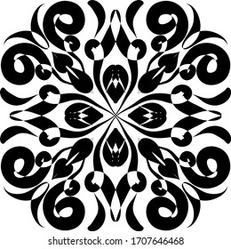 Vector Beautiful Mandala.Mandala with floral patterns.vector illustration 