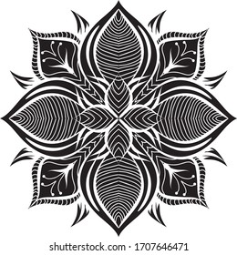 Vector Beautiful Mandala.Mandala with floral patterns.vector illustration 