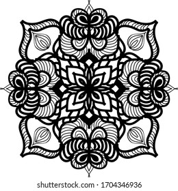 Vector Beautiful Mandala.vector illustration,Mandalas for coloring book,Round gradient mandala on white isolated background. Mandala with floral patterns. Yoga template, Mandala with floral patterns. 