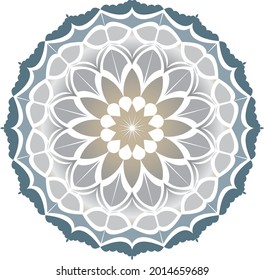 Vector Beautiful Mandala.vector illustration,Mandalas for coloring book,Round gradient mandala on white isolated background. Mandala with floral patterns. Yoga template, Mandala with floral patterns. 