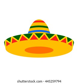 vector beautiful Mexican sombrero colors of the rainbow