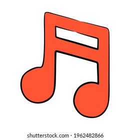 Vector beautiful music icon. Music icon isolated on white background. Musical icon simple sign. Musical icon flat.