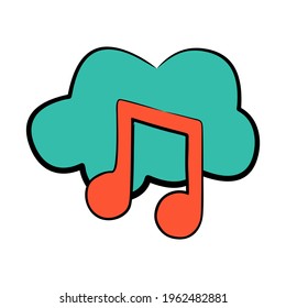 Vector beautiful music icon. Music icon isolated on white background. Musical icon simple sign. Musical icon flat.