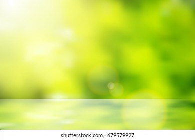 vector hermoso estilo de vida natural. lente brillo del amanecer, fondo de naturaleza de bokek suave reflejan estante,ilustración filtro de color natural simplicidad abstracta para los productos publicitarios fondo