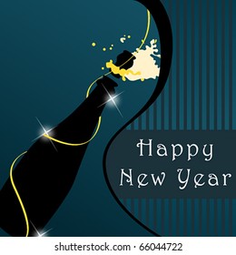 Vector beautiful New Year's Illustration