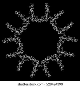 Vector beautiful ornamental rosette. For ethnic or tattoo design.
