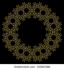 Vector beautiful ornamental rosette. For ethnic or tattoo design.