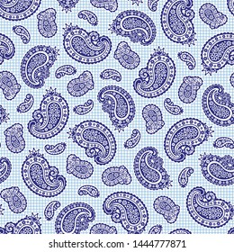 Vector beautiful paisley seamless pattern