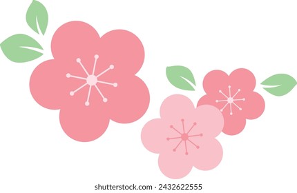 Vector beautiful pink sakura cherry blossom illustration