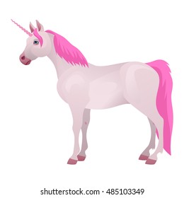 Vector beautiful pink unicorn