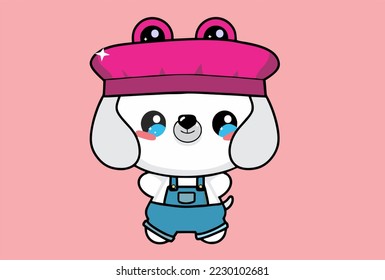 Vector of a beautiful puppy 